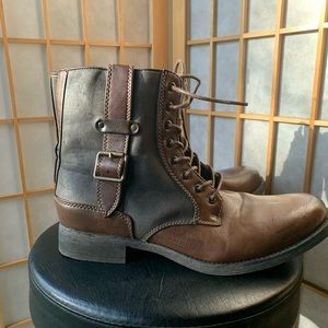 Steve Madden Sidetrack Cognac Leather Boots